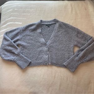 Wild Fable Grey Button Up Crop Cardigan